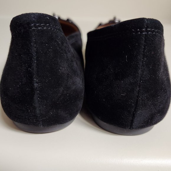 COACH Shoes Leila Flats Lux Suede Soft Nappa Black Size 9.5M with Box - Picture 7 of 14